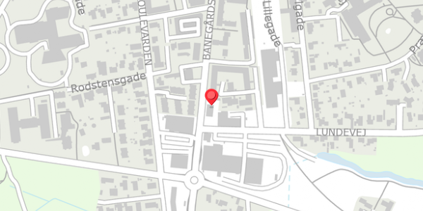 Trafikstøjkort på Banegårdsgade 25, 8300 Odder