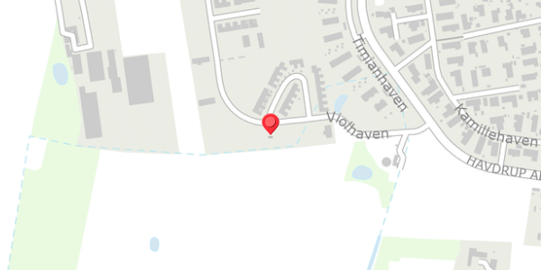 Trafikstøjkort på Violhaven 9, 4622 Havdrup