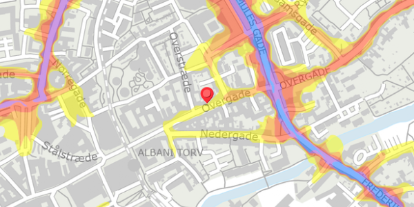 Trafikstøjkort på Overgade 32, 5000 Odense C
