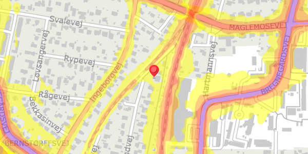 Trafikstøjkort på Charlottenlundvej 34, . , 2900 Hellerup