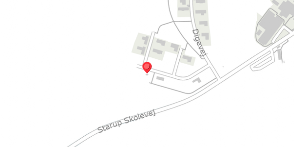 Trafikstøjkort på Digevej 11, 6100 Haderslev