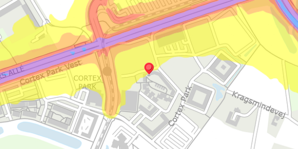 Trafikstøjkort på Cortex Park 18D, 5230 Odense M