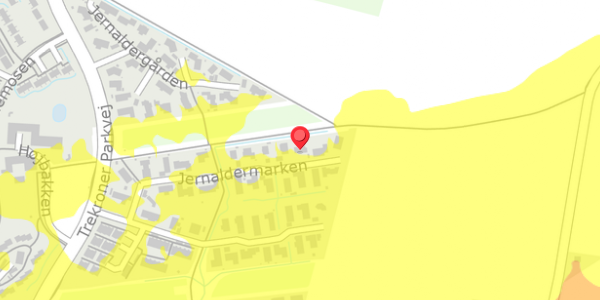 Trafikstøjkort på Jernaldermarken 21, . , 4000 Roskilde