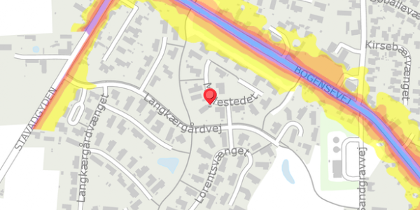 Trafikstøjkort på Møllestedet 4, 5270 Odense N