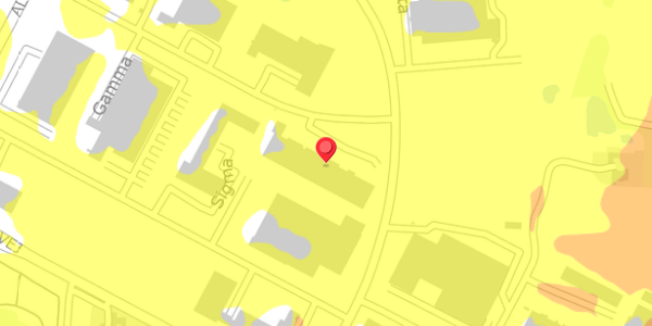 Trafikstøjkort på Gamma 8, 8382 Hinnerup