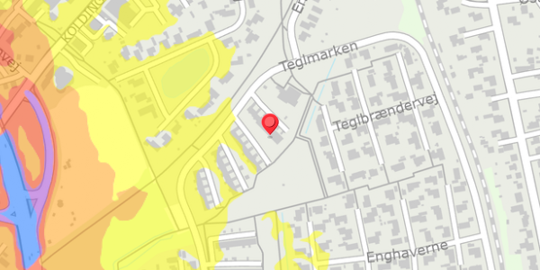 Trafikstøjkort på Teglmarken 9, 8800 Viborg