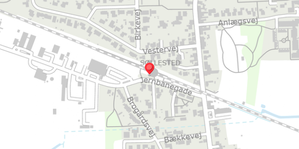 Trafikstøjkort på Jernbanegade 2, 4920 Søllested