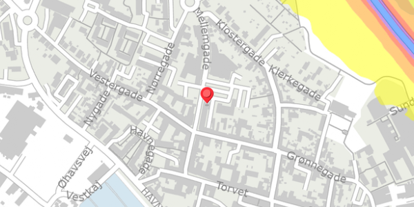 Trafikstøjkort på Mellemgade 16, . , 5600 Faaborg