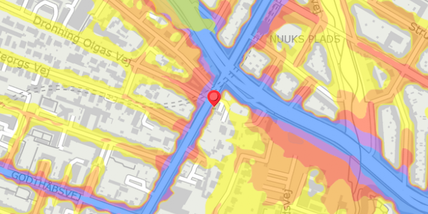 Trafikstøjkort på Falkoner Alle 112, 2000 Frederiksberg