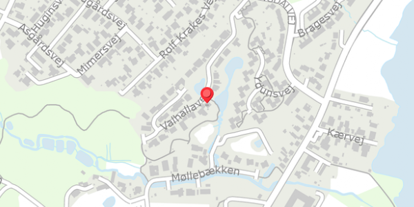 Trafikstøjkort på Valhallavej 21, 8600 Silkeborg