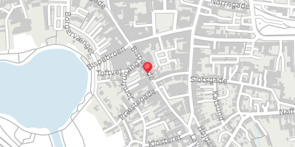Trafikstøjkort på Bispegade 7, 6100 Haderslev