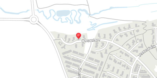 Trafikstøjkort på Overskov 46, 8300 Odder