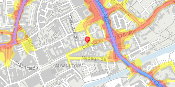 Trafikstøjkort på Overgade 34, . , 5000 Odense C