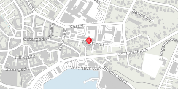 Trafikstøjkort på Munkevej 20A, 7700 Thisted