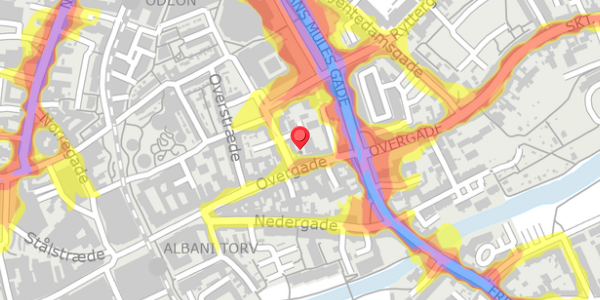 Trafikstøjkort på Overgade 44C, . , 5000 Odense C
