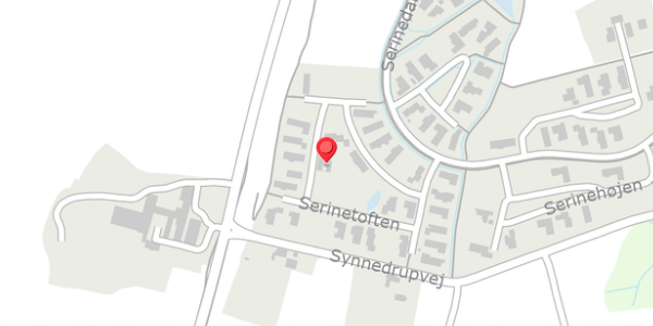 Trafikstøjkort på Serinetoften 12, 8340 Malling