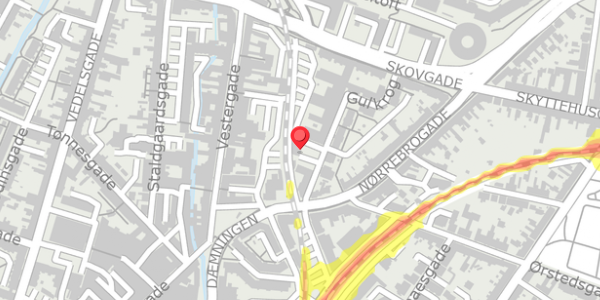 Trafikstøjkort på Gulkrog 7, . , 7100 Vejle