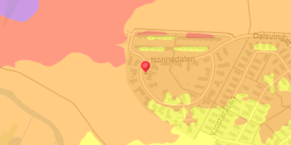 Trafikstøjkort på Nonnedalen 30, 4100 Ringsted