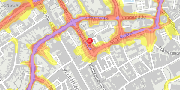 Trafikstøjkort på Klostervej 3, 5000 Odense C