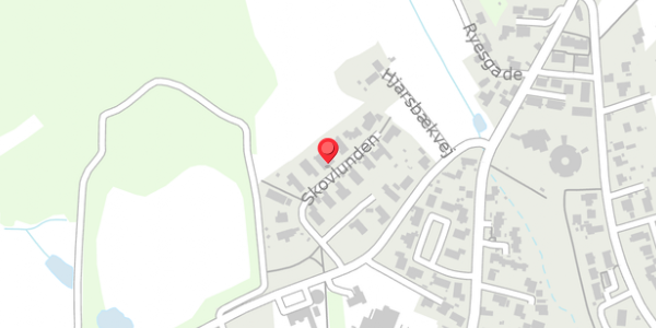 Trafikstøjkort på Skovlunden 13, 8680 Ry