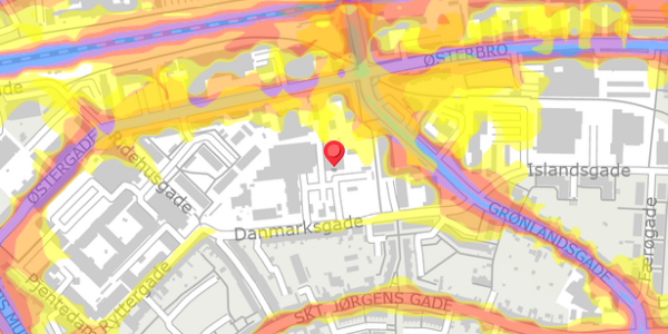 Trafikstøjkort på Danmarksgade 10D, . , 5000 Odense C
