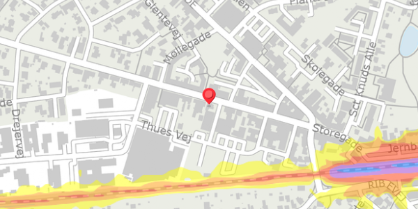 Trafikstøjkort på Storegade 43, . , 6740 Bramming