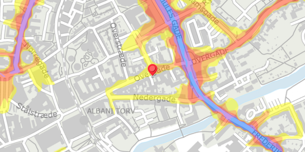 Trafikstøjkort på Overgade 41D, 5000 Odense C
