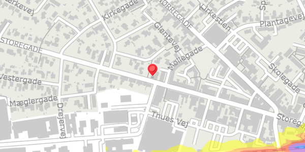 Trafikstøjkort på Storegade 56A, . , 6740 Bramming