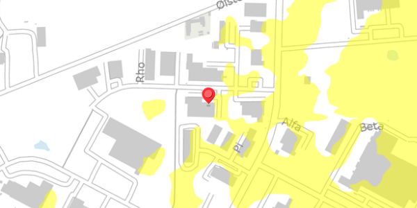 Trafikstøjkort på Rho 3, 8382 Hinnerup