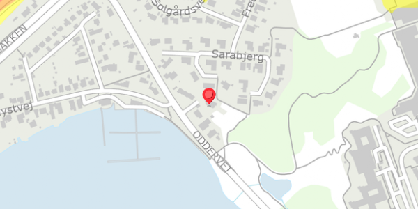 Trafikstøjkort på Oddervej 19A, 8660 Skanderborg
