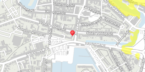 Trafikstøjkort på Adelgade 8B, . , 5800 Nyborg