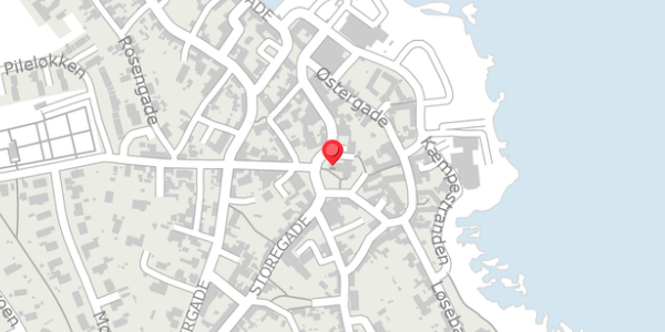 Trafikstøjkort på Kirkeplads 5, 3770 Allinge
