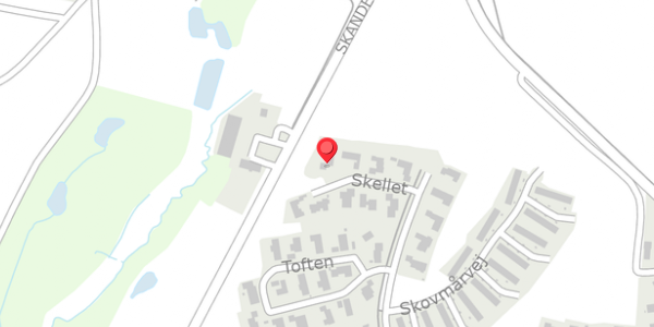 Trafikstøjkort på Skellet 8, 8382 Hinnerup