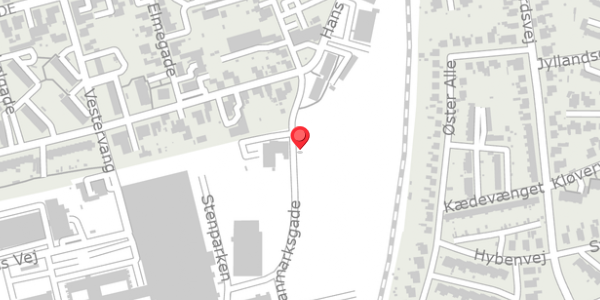 Trafikstøjkort på Danmarksgade 13, 6500 Vojens