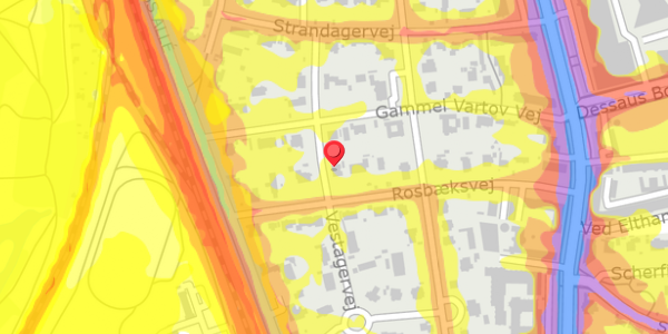 Trafikstøjkort på Vestagervej 22, . , 2900 Hellerup