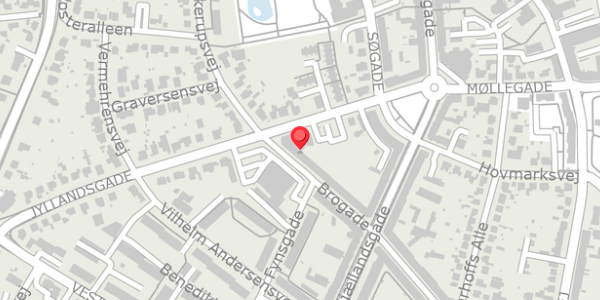 Trafikstøjkort på Jyllandsgade 9, 4100 Ringsted