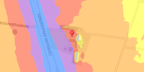 Trafikstøjkort på Simondysvej 12, . , 6330 Padborg