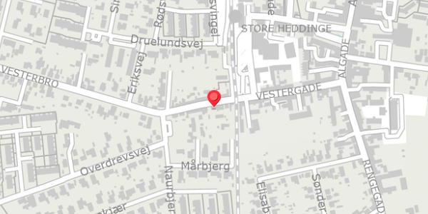 Trafikstøjkort på Vestergade 29A, . , 4660 Store Heddinge