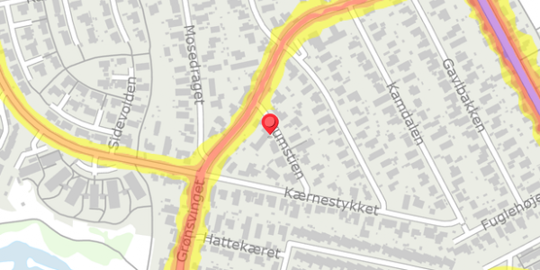 Trafikstøjkort på Krumstien 7B, 2730 Herlev