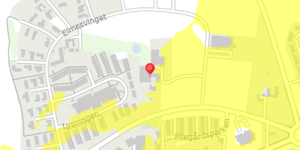 Trafikstøjkort på Elmesvinget 34, 4200 Slagelse