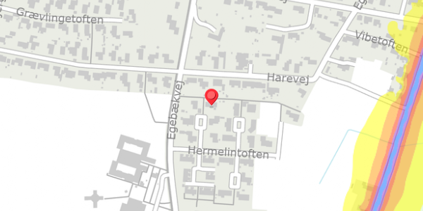 Trafikstøjkort på Hermelintoften 7, 6760 Ribe