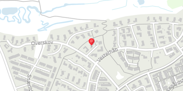 Trafikstøjkort på Overskov 12, 8300 Odder