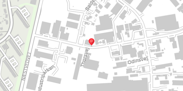 Trafikstøjkort på Thorsvej 7, 4100 Ringsted
