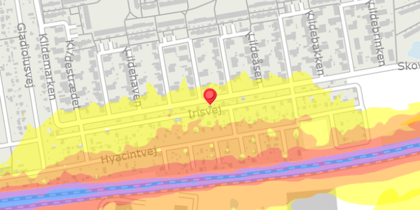 Trafikstøjkort på Irisvej 21, . , 4100 Ringsted
