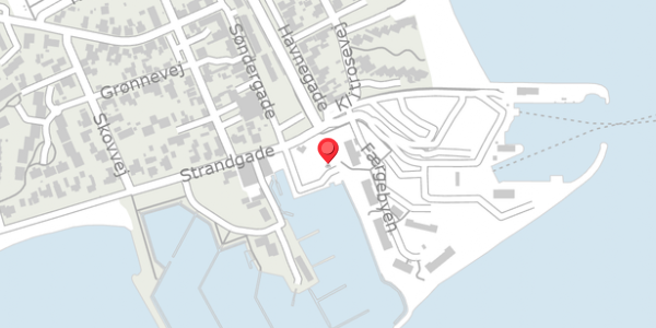 Trafikstøjkort på Havnegade 1C, 8300 Odder