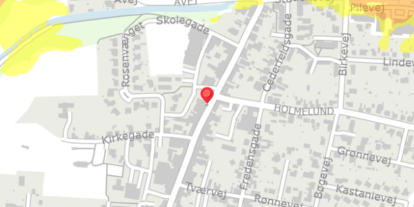 Trafikstøjkort på Bredgade 24, 5560 Aarup
