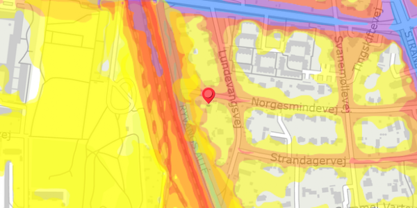 Trafikstøjkort på Norgesmindevej 31, 2900 Hellerup