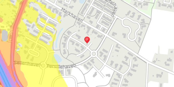 Trafikstøjkort på Persillehaven 36, 5320 Agedrup