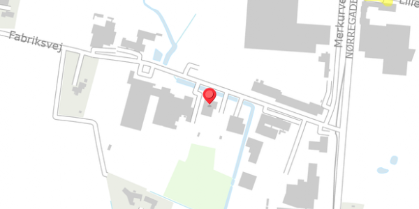 Trafikstøjkort på Fabriksvej 13, 6650 Brørup