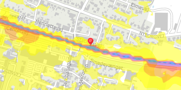 Trafikstøjkort på Stationsvej 1A, . , 5550 Langeskov